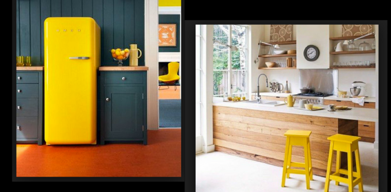 Petite touche de jaune dans la cuisine