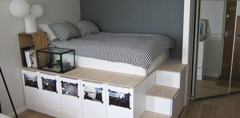 Lit sur une estrade (Ikea)