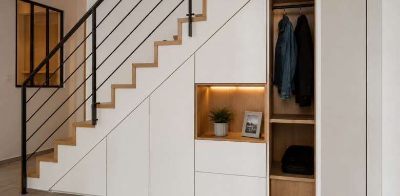 Optimiser un espace de rangement sous l'escalier meyzieu
