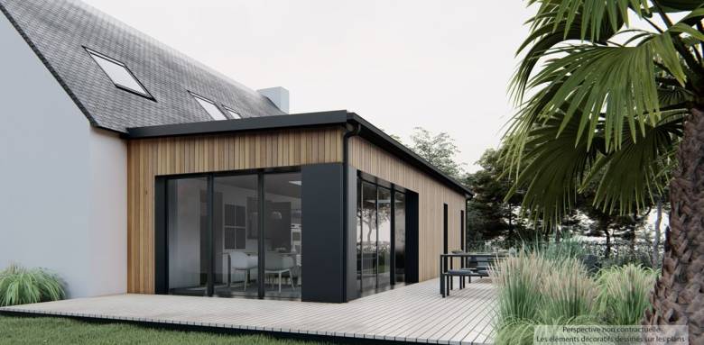 Idée d'extension en bois 