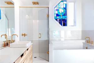Vitrail décoratif salle de bain