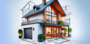 Maison avec plans pour une extension
