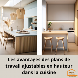 ✨ Rénovez votre cuisine avec style et fonctionnalité grâce aux plans de travail ajustables en hauteur