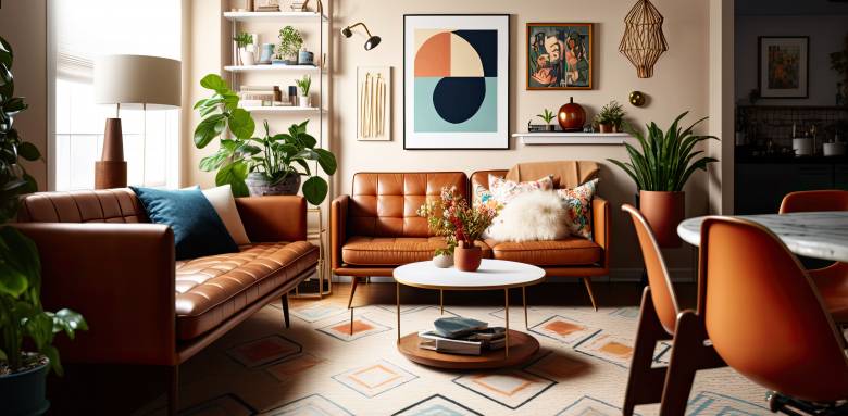 Tendances déco 2024 avec salon cuir - Le Raincy 93