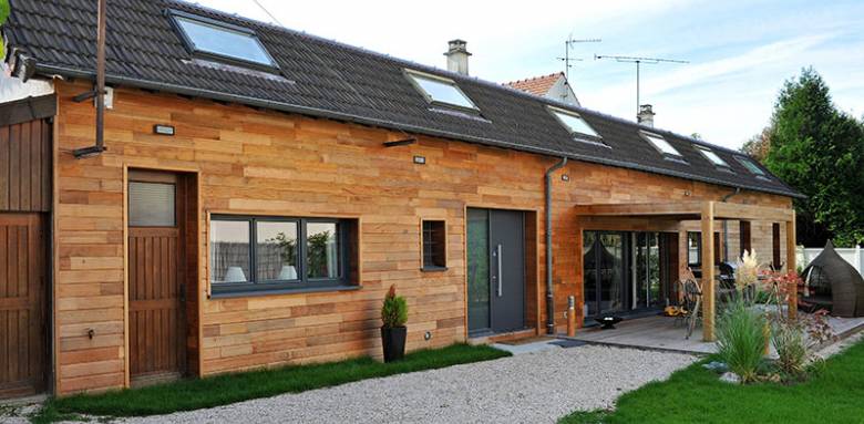 ITE avec bardage bois