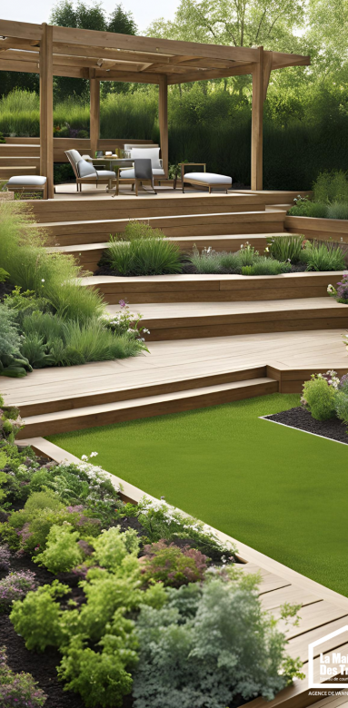 Solutions pour aménager un jardin en pente