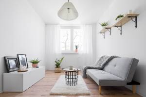 Un salon en longueur en Indre-et-Loire.