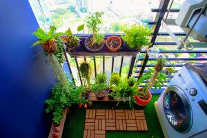 Un balcon pouvant devenir loggia