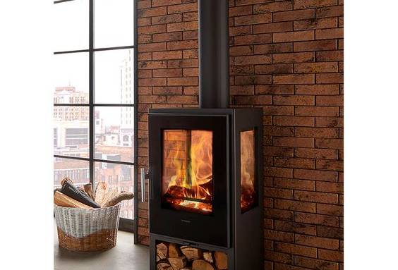Poêle à bois avec prise d'air externe