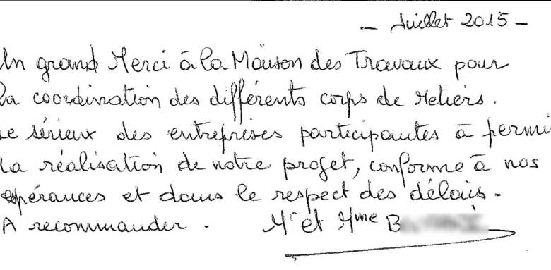 Témoignage clients