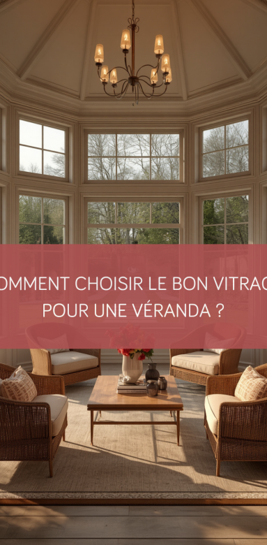 Véranda lumineuse équipée d'un double vitrage performant