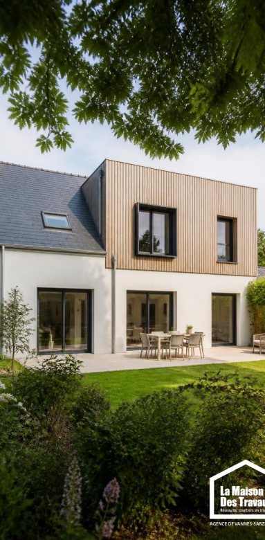 Surélévation contemporaine en ossature bois sur une maison existante