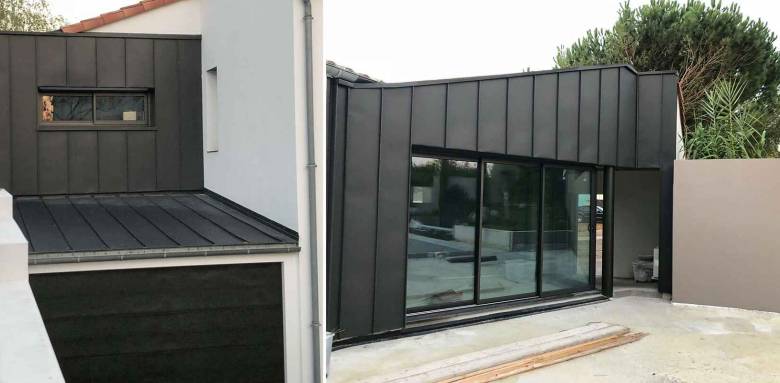 Extension zinc vitrée