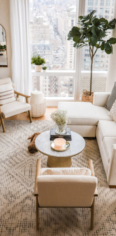 4 astuces pour aménager un salon en longueur (photo : Pinterest)