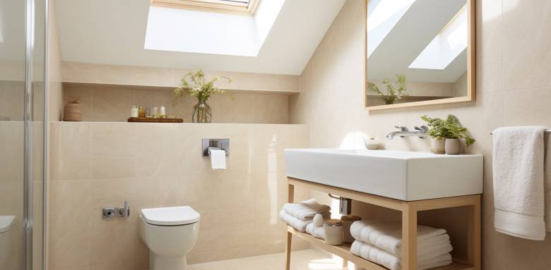 Salle de bains sous les combles