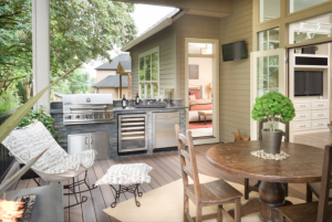 Cuisine extérieure en terrasse