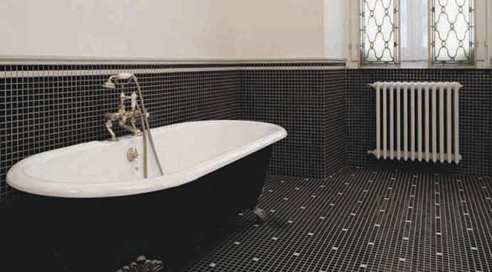 LVT salle de bain façon carrelage mosaïque