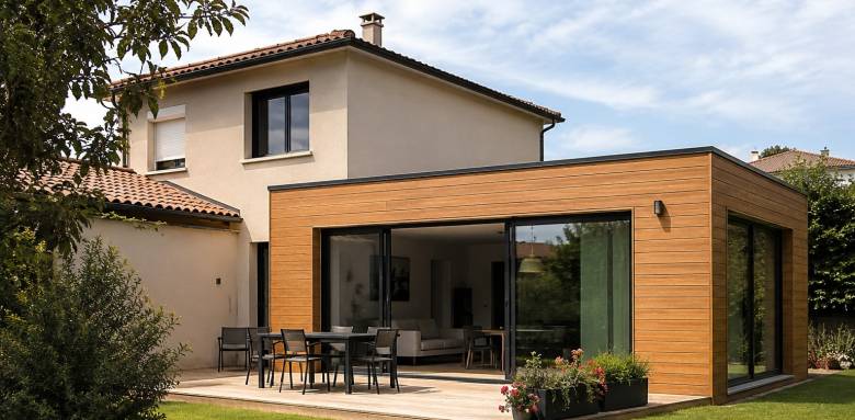 Extension de maison en bois à Chaponost 69630