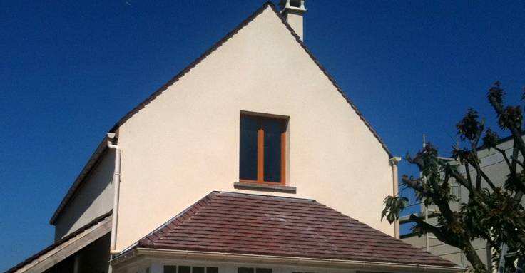 Rénovation de murs et de porche d'une maison 