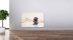 radiateur électrique acier avec façade verre - Chemin Arte - 