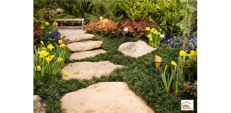 Une allée en pas japonais