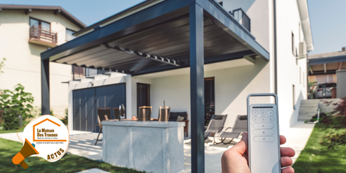 rénovation extérieure, ombrage jardin, pergola autoportante, pergola adossée, maison moderne