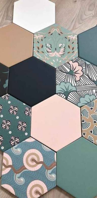 Tomettes contemporaines avec motifs-Industrielle