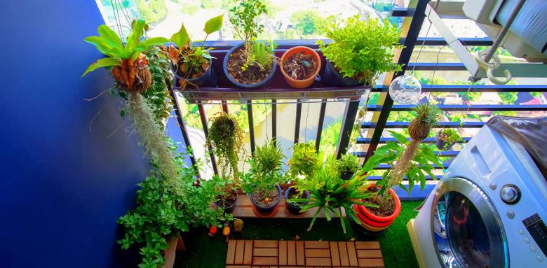 Un balcon pouvant devenir loggia