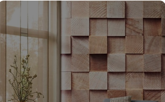 Papier peint trompe-l'œil effet bois