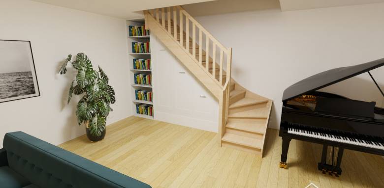 Aménagement sous escaliers rangements