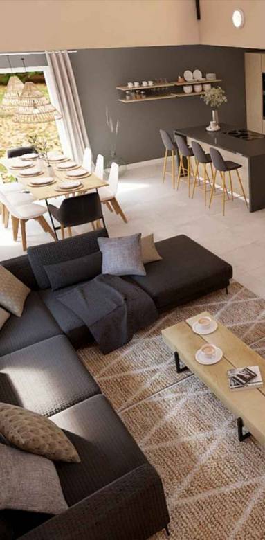 Salon/séjour contemporain