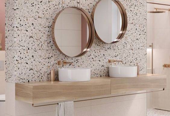 Murs SDB en Terrazzo