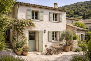 Revêtement de façade en crépi extérieur - Solliès-Toucas 83