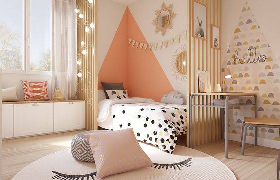 Décoration du coin lit dans une chambre d'enfant - Arras 62