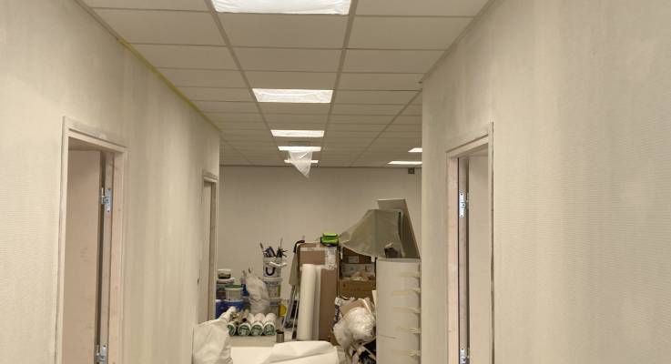 Rénovation en cours des bureaux