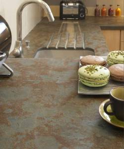 Plan de cuisine en ardoise oxydée