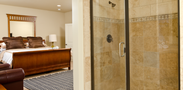 Chambre parentale avec salle d'eau à Haguenau