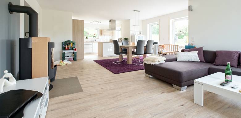 Cuisine ouverte sur le salon avec séparation - Valence 26