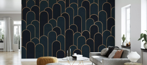 Papier peint géométrique pour une décoration années 20, Photowall
