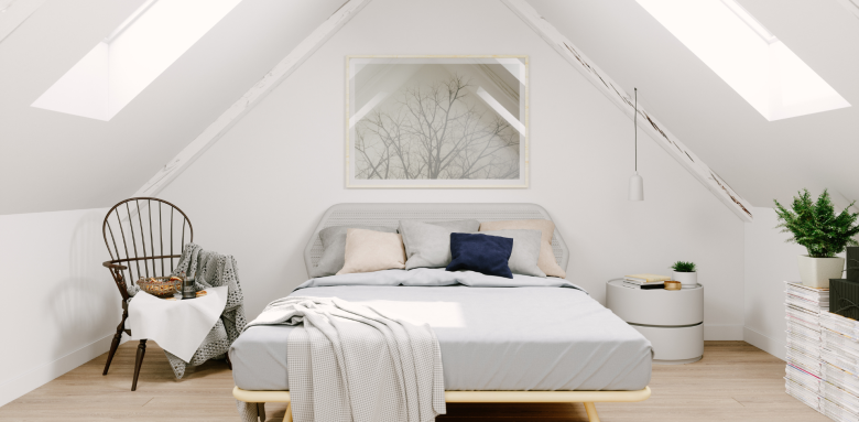 aménagement chambre mansardée