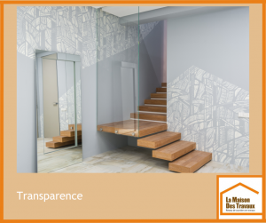 Rampe d'escaliers transparente