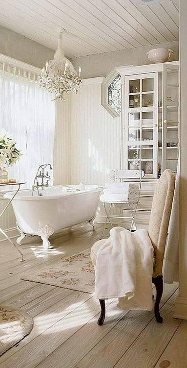 Salle de bains campagne chic