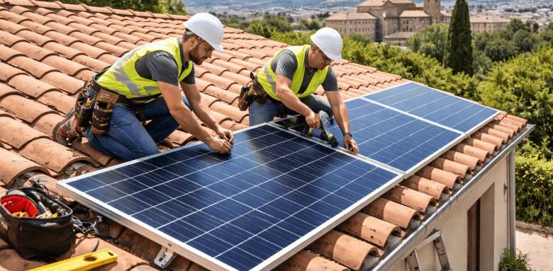 Installation de panneaux solaires sur une maison - Valence 26