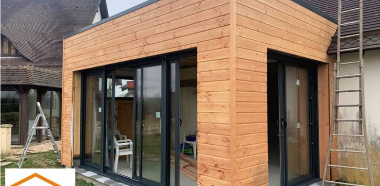 Extension bois La Maison des Travaux Rouen 2