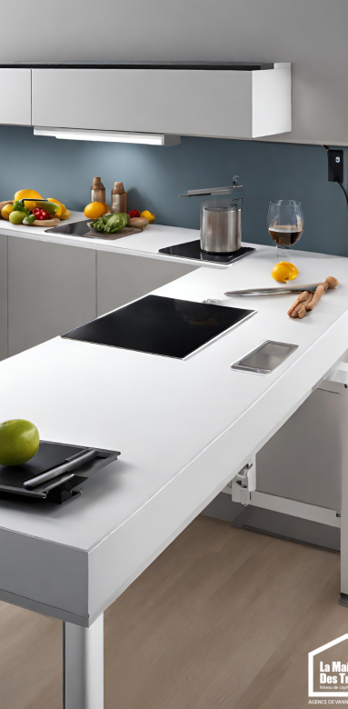 Confort ergonomique plans de travail de cuisine ajustables