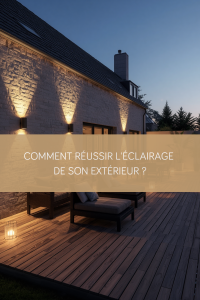 Aménagement extérieur avec éclairage fonctionnel et décoratif
