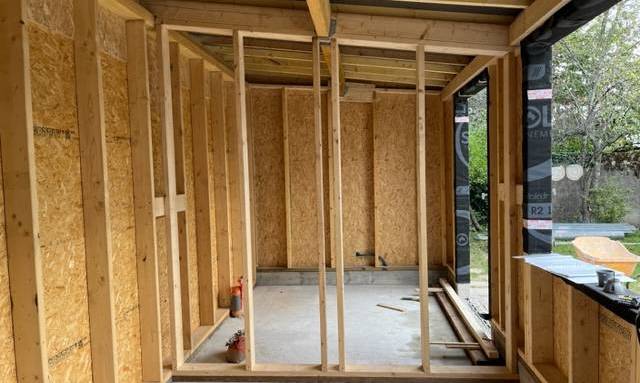 Travaux d'extension bois avec isolation thermique - Nantes 44