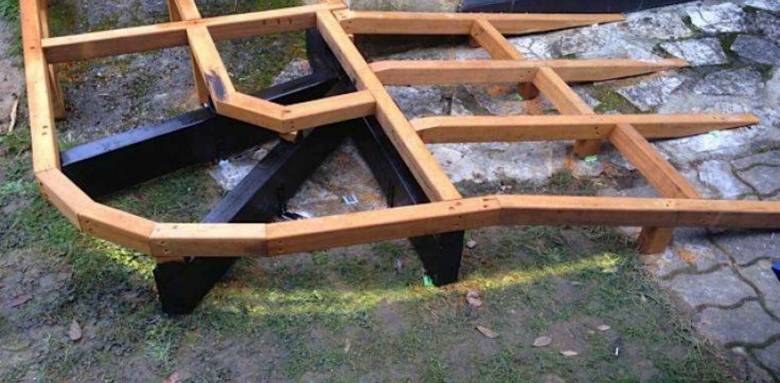 Préparation de terrasse périphérique à la maison 