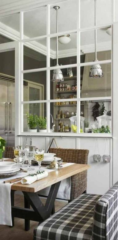 verrière blanche, style champêtre