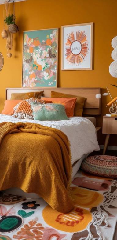 Chambre tendance 2023 Coloris Safran